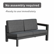 Patio Gray Aluminum 6-Person Outdoor Seating Group with Cushions