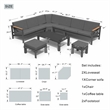 Patio Gray Aluminum 6-Person Outdoor Seating Group with Cushions