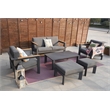 Patio Gray Aluminum 4-Person Outdoor Seating Group with Cushions