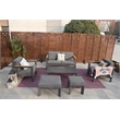 Patio Gray Aluminum 4-Person Outdoor Seating Group with Cushions