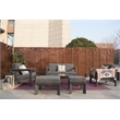 Patio Gray Aluminum 4-Person Outdoor Seating Group with Cushions
