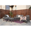 Patio Gray Aluminum 4-Person Outdoor Seating Group with Cushions