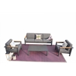 Patio Gray Aluminum 5-Person Outdoor Seating Group with Cushions