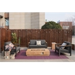 Gray Aluminum 4-Person Seating Group with Fire Pit and Cushions