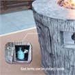 Direct Wicker Gray Metal Stone Propane Outdoor Fire Pit Table
