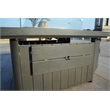 Direct Wicker Gray Cast Iron Propane Outdoor Fire Pit Table with Lid