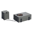 Direct Wicker Gray Metal Outdoor Fire Pit Table With Ice Bucket