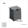 Direct Wicker Gray Metal Outdoor Fire Pit Table With Ice Bucket