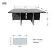 Gray Aluminum 6-Person Outdoor Dining Set with 6 Chairs and 4 Ottomans