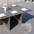 Gray Aluminum 6-Person Outdoor Dining Set with 6 Chairs and 4 Ottomans