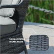 Gray Aluminum 4-Person Outdoor Seating Group with Gray Cushions