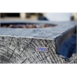 Modern Gray Aluminum Stone Propane Patio Outdoor Fire Pit Table