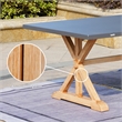 Modern Grey Aluminum 6-Seater Outdoor Dining set and Rattan Chair with Cushions