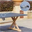 Modern Grey Aluminum 6-Seater Outdoor Dining set and Rattan Chair with Cushions