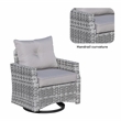 Gray Aluminum Rectangular 6 - Person Outdoor Dining Set with Cushions
