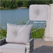 Gray Aluminum Rectangular 6 - Person Outdoor Dining Set with Cushions