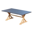 Modern Gray Aluminum Patio  Outdoor Dining Table with Umbrella Hole