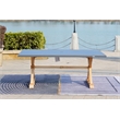 Modern Gray Aluminum Patio  Outdoor Dining Table with Umbrella Hole