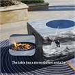Gray Aluminum 5-Person Patio Outdoor Seating Group with Cushions and Firepit