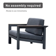 Gray Aluminum 7-Person Patio and Outdoor Seating Group with Cushions