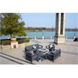 Gray Aluminum 7-Person Patio and Outdoor Seating Group with Cushions