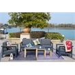 Gray Aluminum 5-Person Patio and Outdoor Seating Group with Cushions