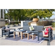 Gray Aluminum 5-Person Patio and Outdoor Seating Group with Cushions
