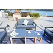 Gray Aluminum 4-Person Patio and Outdoor Seating Group with Cushions