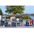 Gray Aluminum 4-Person Patio and Outdoor Seating Group with Cushions