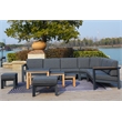 Gray Aluminum 6-Person Outdoor Seating Group with Cushions