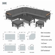 Gray Aluminum 6-Person Outdoor Seating Group with Cushions