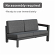 Gray Aluminum 6-Person Outdoor Seating Group with Cushions