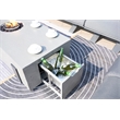Patio Gray Aluminum 7-Person Outdoor Seating Group with Fire Pits
