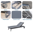 Direct Wicker Patio Aluminum Outdoor Metal Chaise Lounge in Gray