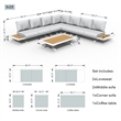 Patio White Aluminum 7-Person Outdoor Seating Group with Cushions