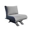 Gray Aluminum 7-Person Outdoor Seating Group with Gray Cushions