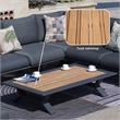 Gray Aluminum 7 - Person Outdoor Seating Group with Gray Cushions