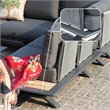 Gray Aluminum 7 - Person Outdoor Seating Group with Gray Cushions