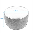 Direct Wicker Round Contemporary Plastic Storage Ottoman in Natural