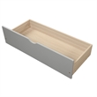 Gray Wood Platform Storage Bed 2 drawers with wheels Twin Size Frame