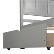 Gray Wood Platform Storage Bed 2 drawers with wheels Twin Size Frame