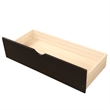Espresso Wood Platform Storage Bed 2 drawers with wheels Twin Size Frame