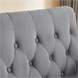 Direct Wicker Velvet Convertible Loveseat Sleeper Sofa Couch in Gray