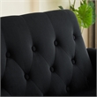 Direct Wicker Velvet Convertible Loveseat Sleeper Sofa Couch in Black