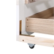 White Wood Daybed with Trundle Bed and Two Storage Drawers for Living Room
