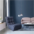 Navy Metal Lazy Sofa Balcony Reclining Chair Leisure Sofa Adjustable Chair
