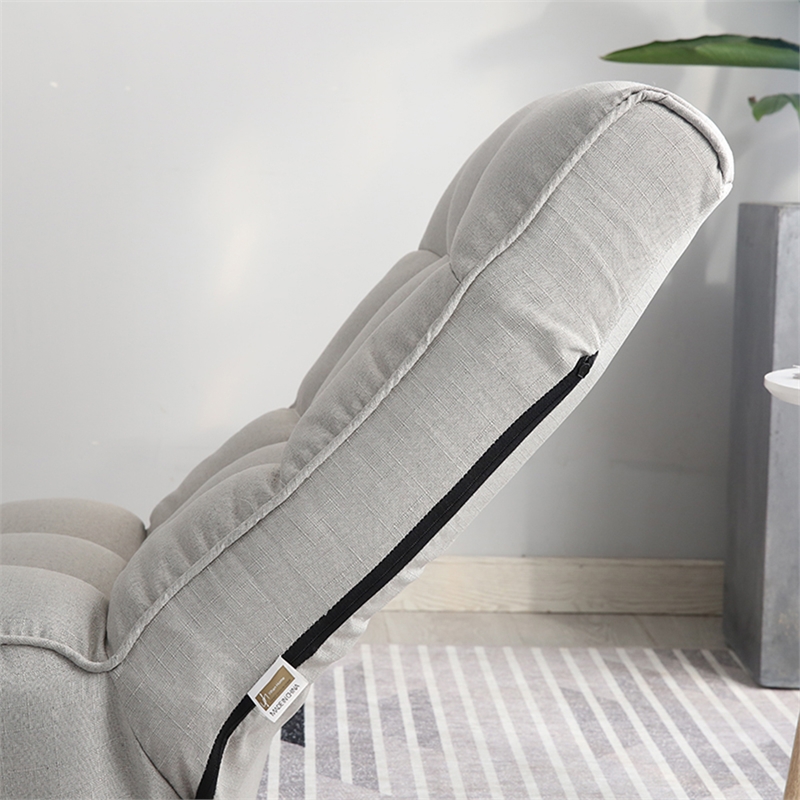 Gray Metal Lazy Sofa Balcony Reclining Chair Leisure Sofa Adjustable Chair