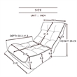 Direct Wicker Adjustable Metal & Fabric Sofa Reclining Chair in White