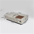 Direct Wicker Stainless Steel & Concrete Fire Pit Table with Burner in Gray