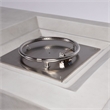 Direct Wicker Stainless Steel & Concrete Fire Pit Table with Burner in Gray